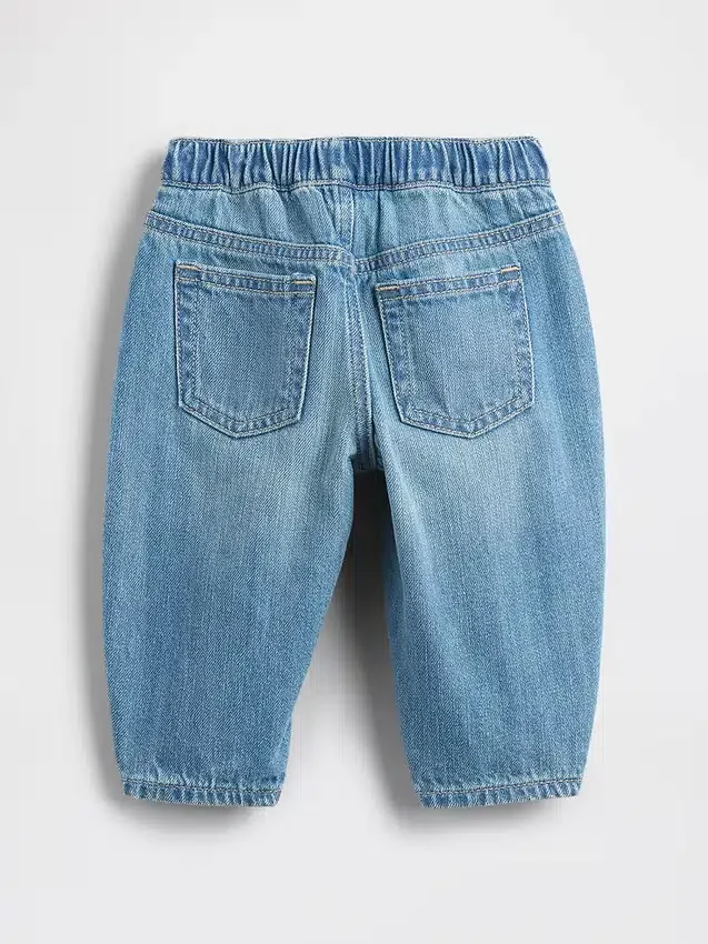 Bebek Çekip Giyilebilir Geniş Paça Jean'ler