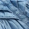 Bebek Fırfırlı Denim Kıyafet Takımı