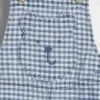 Bebek Gingham Denim Ayı Cepli Tulum