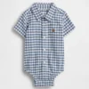 Bebek Gingham Oxford Çıtçıtlı Body