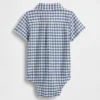 Bebek Gingham Oxford Çıtçıtlı Body