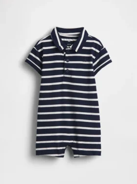 Bebek Jersey Polo Tişört Kısa Tulum