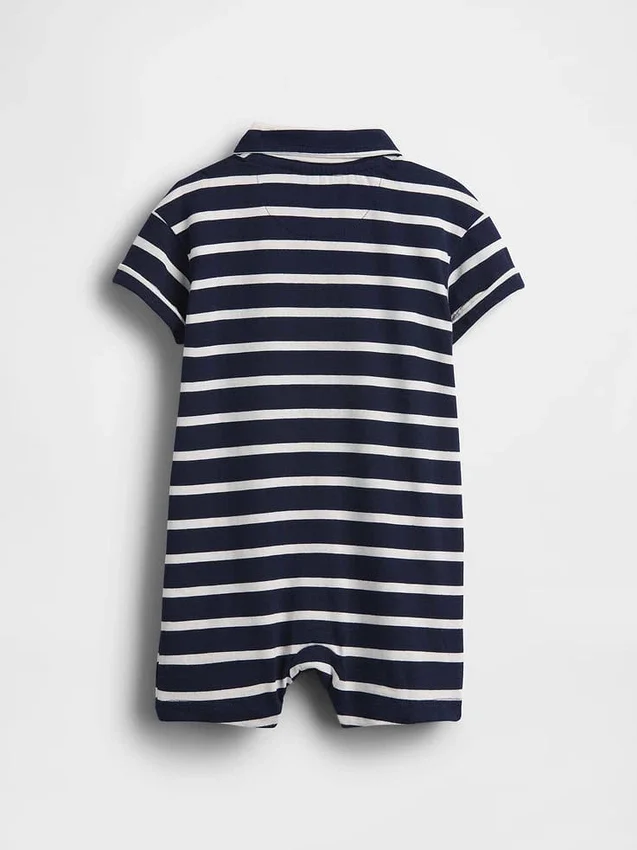 Bebek Jersey Polo Tişört Kısa Tulum