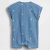 Bebek Nakışlı Brannan Bear Denim Kısa Tulum