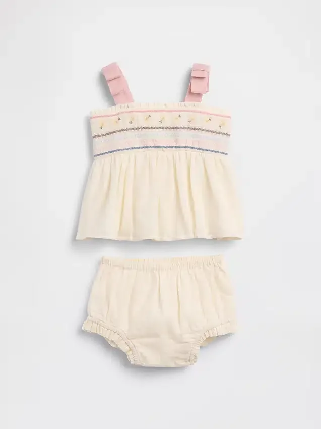 Bebek Nakışlı Tank Top Kombin Seti