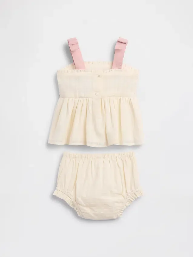 Bebek Nakışlı Tank Top Kombin Seti