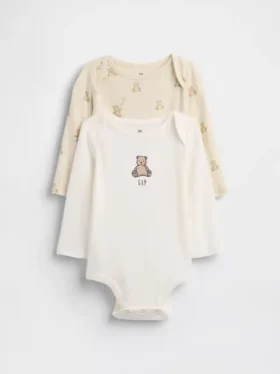 Bebek Organik Pamuklu Brannan Bear Çıtçıtlı Body (2'li Paket)