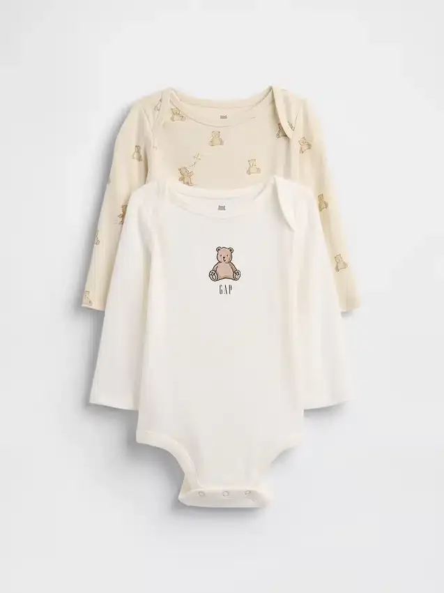 Bebek Organik Pamuklu Brannan Bear Çıtçıtlı Body (2'li Paket)