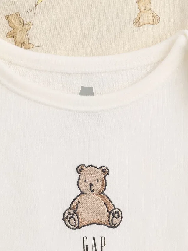 Bebek Organik Pamuklu Brannan Bear Çıtçıtlı Body (2'li Paket)