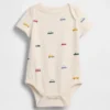 Bebek Organik Pamuklu Desenli Çıtçıtlı Body