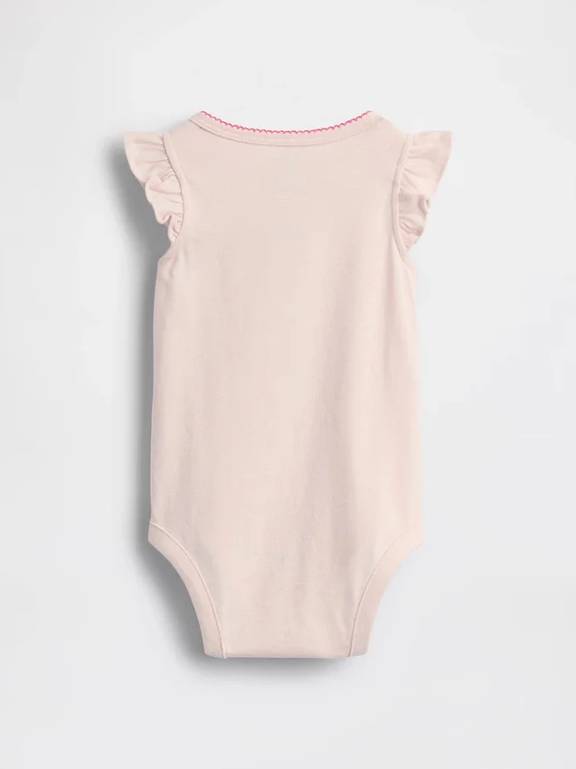 Bebek Organik Pamuklu Desenli Çıtçıtlı Body