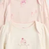 Bebek Organik Pamuklu Çıtçıtlı Body Kıyafet Seti (3'lü Paket)