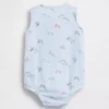 Bebek Pamuklu Gazlı Henley Cepli Tank Çıtçıtlı Body