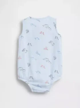 Bebek Pamuklu Gazlı Henley Cepli Tank Çıtçıtlı Body