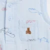 Bebek Pamuklu Gazlı Henley Cepli Tank Çıtçıtlı Body