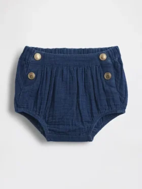 Bebek Pamuklu Tül Denim Denizci Şortu