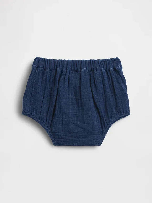 Bebek Pamuklu Tül Denim Denizci Şortu