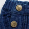 Bebek Pamuklu Tül Denim Denizci Şortu