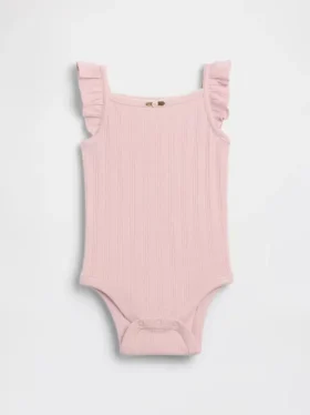 Bebek Pointelle Ribana Çıtçıtlı Body