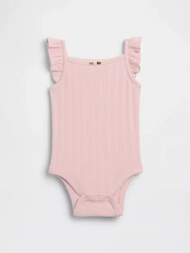 Bebek Pointelle Ribana Çıtçıtlı Body