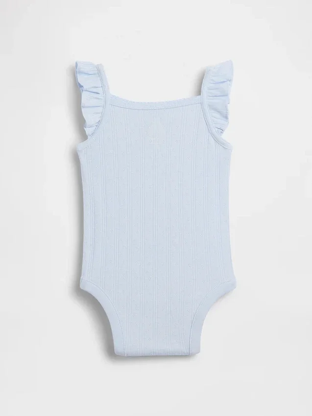 Bebek Pointelle Ribana Çıtçıtlı Body