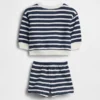 Bebek Vintagesoft Ayı Çizgili Sweatshirt Takımı