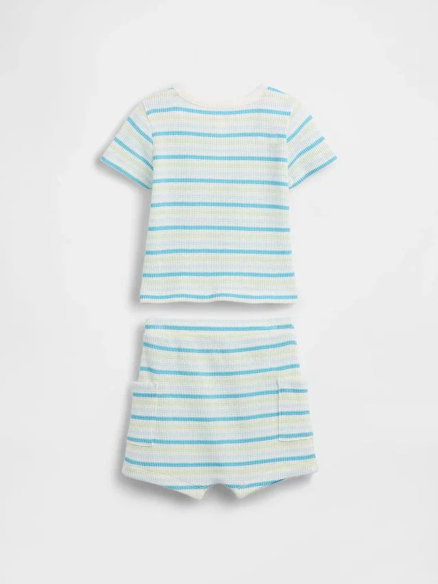 Bebek Waffle Henley Kıyafet Seti