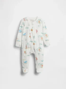 Bebek Winnie the Pooh Organik Pamuklu Ayaklı Tulum