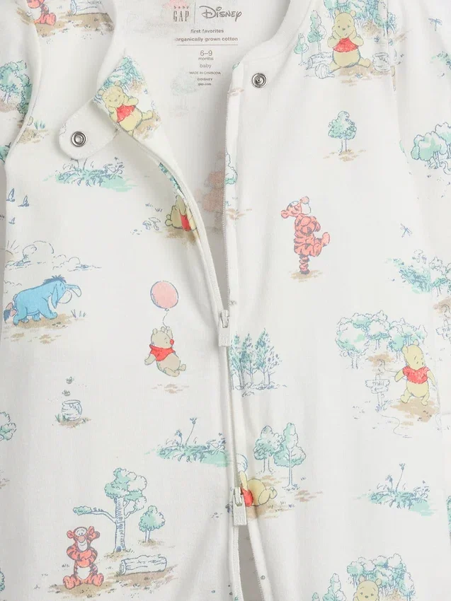 Bebek Winnie the Pooh Organik Pamuklu Ayaklı Tulum