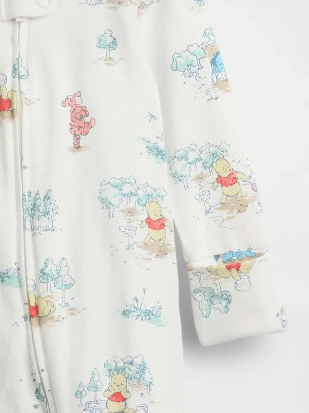 Bebek Winnie the Pooh Organik Pamuklu Ayaklı Tulum