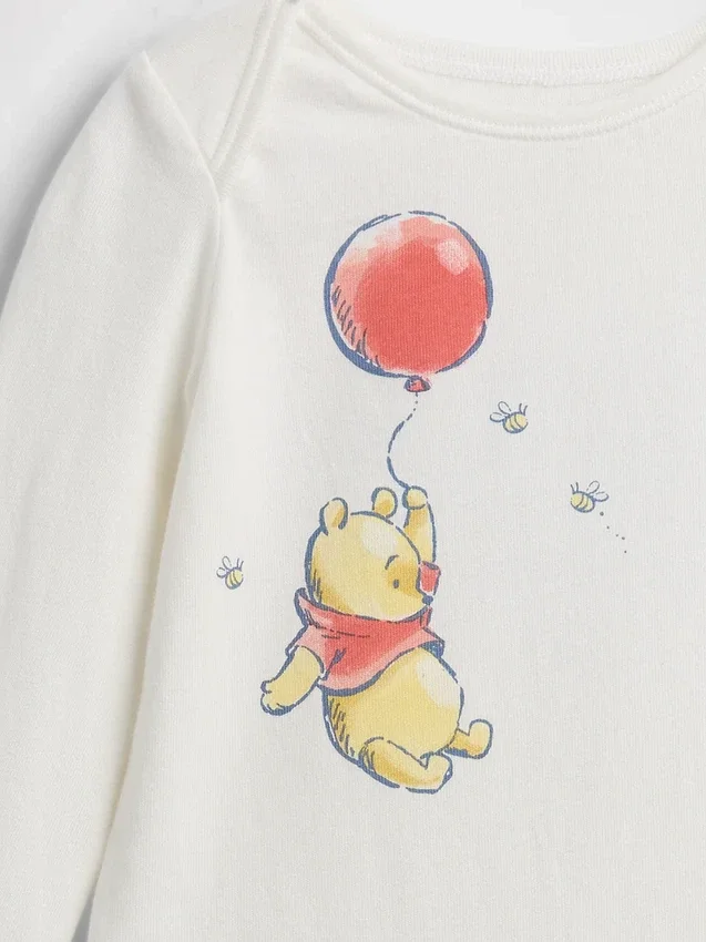 Bebek Winnie the Pooh Organik Pamuklu Çıtçıtlı Body