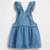 Bebek & Yürümeye Başlayan Çocuk Ayı Cepli Denim Etekli Tulum