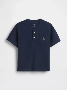Bebek & Yürümeye Başlayan Çocuk Cepli Henley Tişört