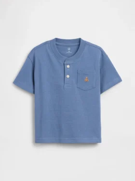 Bebek & Yürümeye Başlayan Çocuk Cepli Henley Tişört