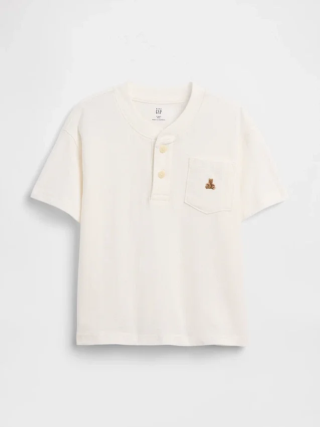 Bebek & Yürümeye Başlayan Çocuk Cepli Henley Tişört
