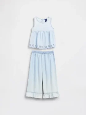 Bebek & Yürümeye Başlayan Çocuk Delikli Denim Kombin Seti