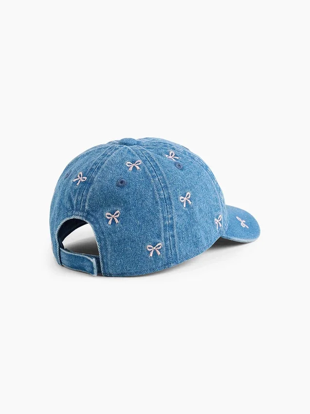 Bebek & Yürümeye Başlayan Çocuk Denim Fiyonklu Beyzbol Şapkası