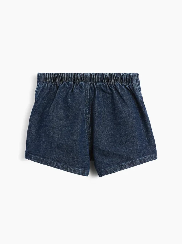 Bebek & Yürümeye Başlayan Çocuk Denim Fiyonklu Etek-Şort