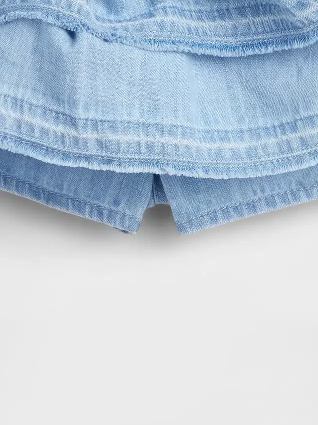 Bebek & Yürümeye Başlayan Çocuk Denim Fırfırlı Etek-Şort