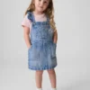Bebek & Yürümeye Başlayan Çocuk Denim Fırfırlı Etekli Tulum