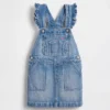 Bebek & Yürümeye Başlayan Çocuk Denim Fırfırlı Etekli Tulum