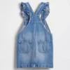 Bebek & Yürümeye Başlayan Çocuk Denim Fırfırlı Etekli Tulum