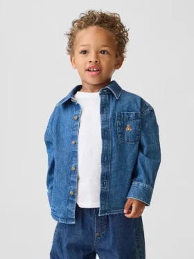 Bebek & Yürümeye Başlayan Çocuk Denim Geniş Gömlek