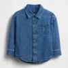Bebek & Yürümeye Başlayan Çocuk Denim Geniş Gömlek