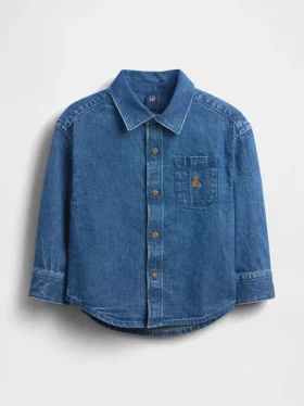 Bebek & Yürümeye Başlayan Çocuk Denim Geniş Gömlek