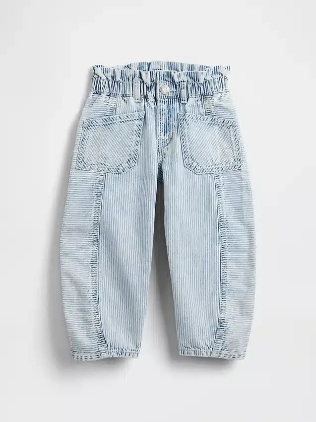 Bebek & Yürümeye Başlayan Çocuk Denim Çizgili At Nalı Jean'ler