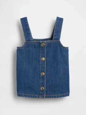 Bebek & Yürümeye Başlayan Çocuk Denim Kabuklu Tank Top