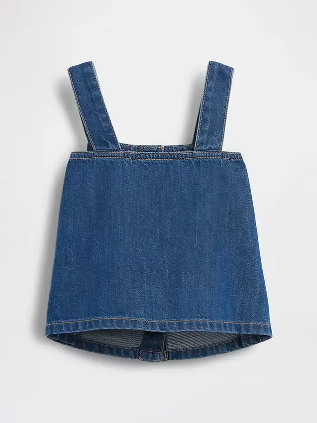 Bebek & Yürümeye Başlayan Çocuk Denim Kabuklu Tank Top