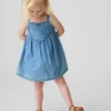 Bebek & Yürümeye Başlayan Çocuk Denim Kalpli Tank Elbise