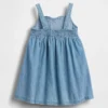 Bebek & Yürümeye Başlayan Çocuk Denim Kalpli Tank Elbise